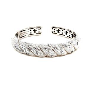 Judith Ripka 925 Cz Braid Design Cuff